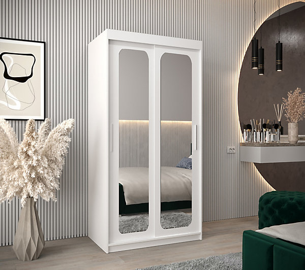 Armoire Promo T3 a portes coulissantes H. 200 x L. 100 x P. 62 2 portes
