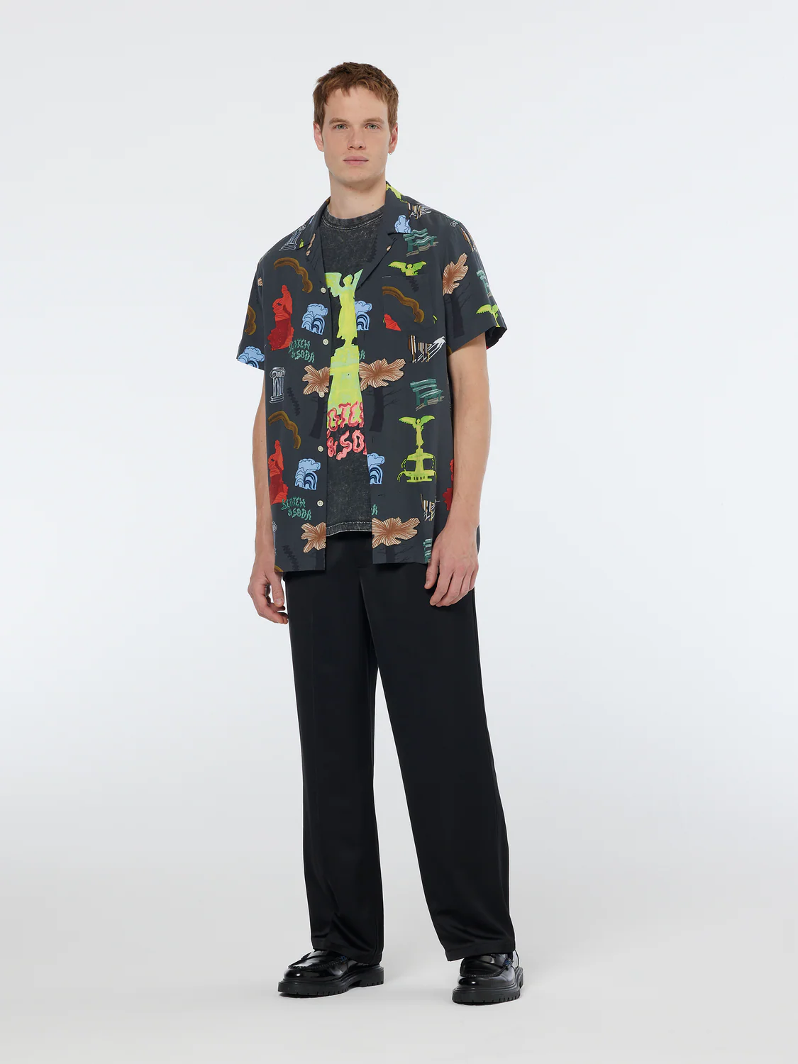 Regular Fit Short Sleeve Park Print Shirt