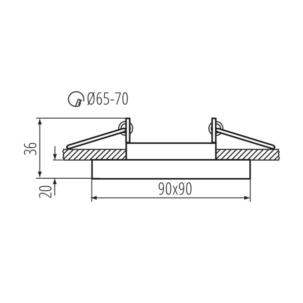 Pierścień oprawy punktowej LightLogic LL BILA DSL-SR 30561 oczko
