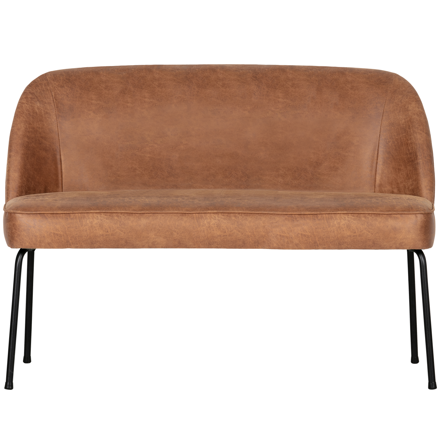 WOOOD eetbank Vogue- Leer - Cognac - 83x120x59