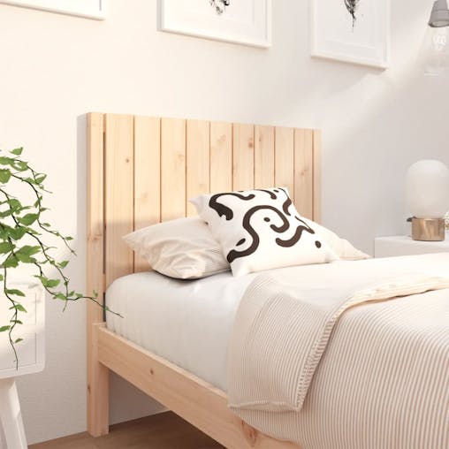 NNEVL Bed Headboard 95.5x4x100 cm Solid Wood Pine
