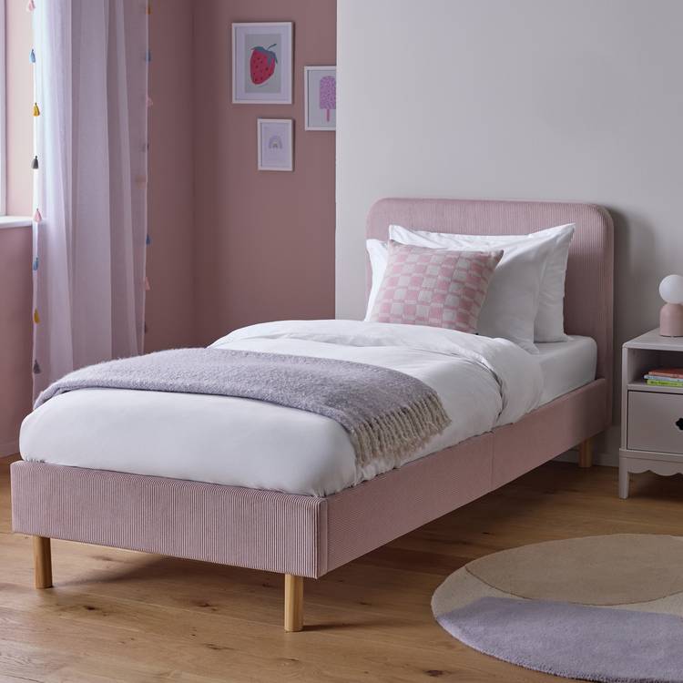 Habitat Kids Arden Single Upholstered Bed Frame - Pink