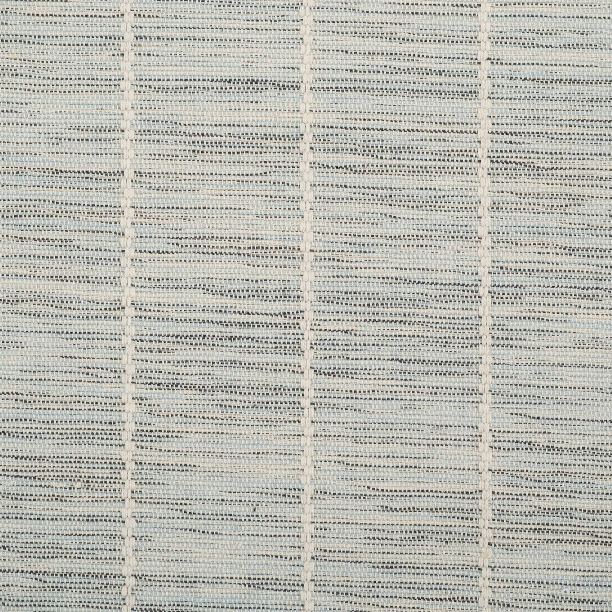 MIRRA - Chemin de table à franges en coton 48x150cm - bleu clair