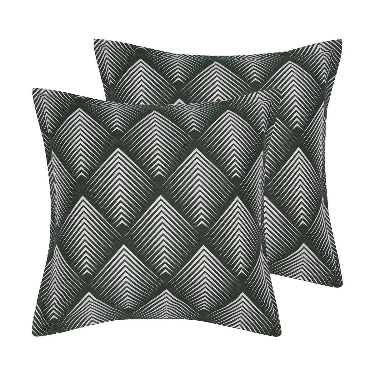 MONDELO - 2 taies d'oreillers en percale de coton  eucalyptus 65x65 cm