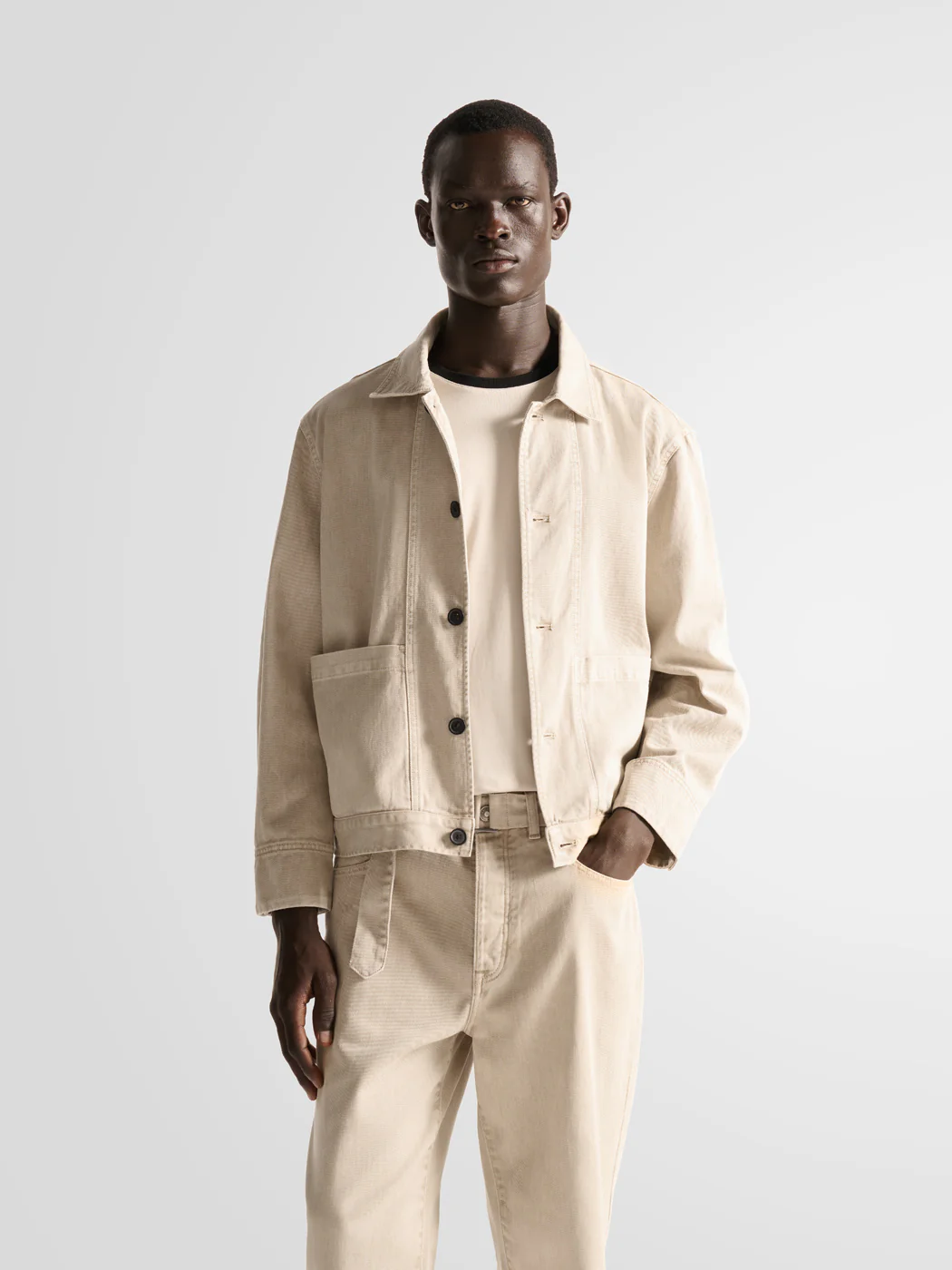 Veste col chemise en twill - L'atelier