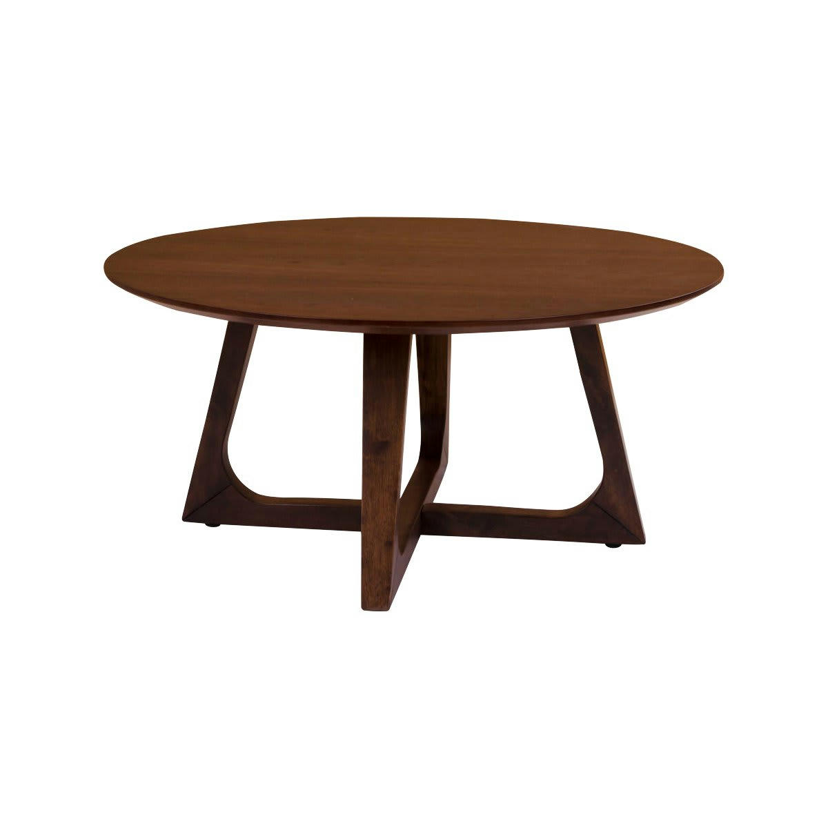 SOMIA - Table basse ronde en bois mélangé 75cm