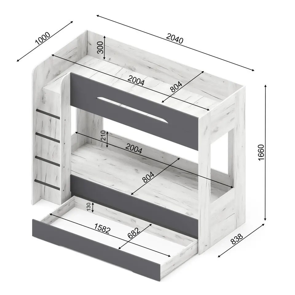 Hoogslaper Samoa craft wit / grafiet