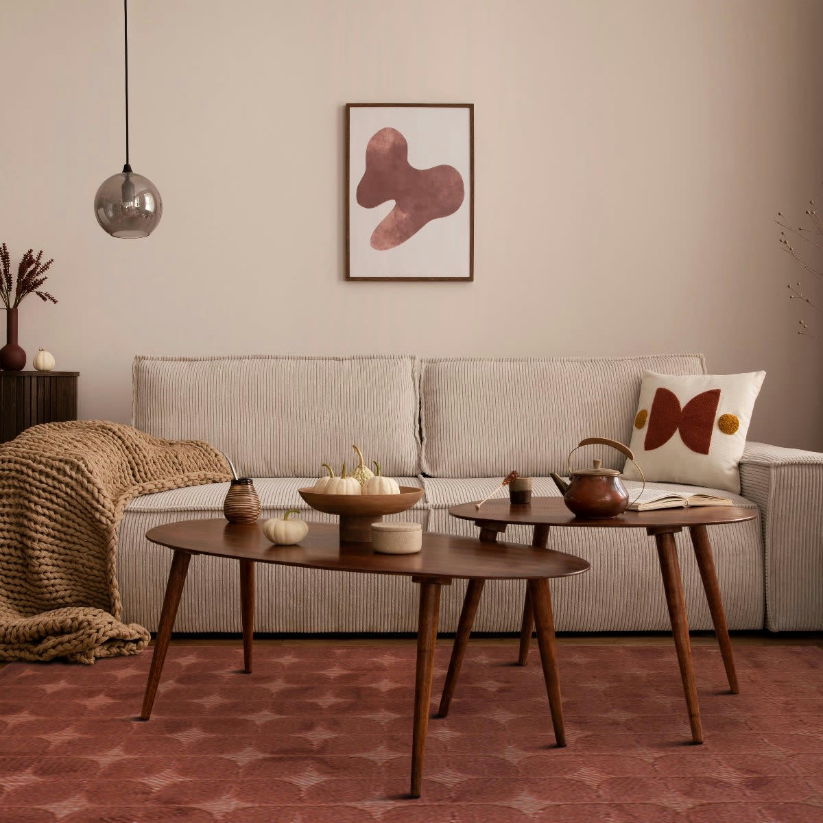 NEW - Tapis extérieur/intérieur motif en relief terra cotta 195x275