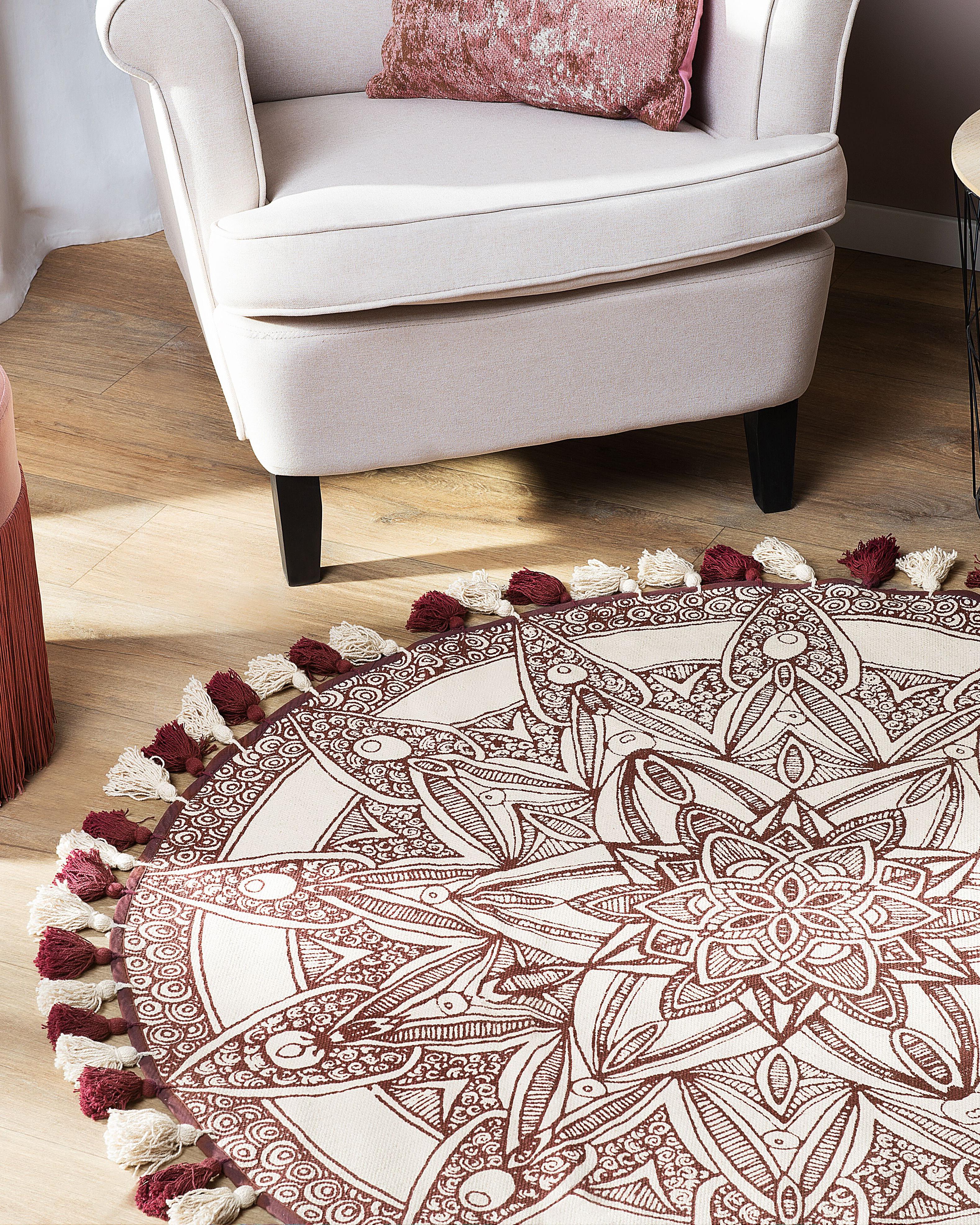 Rug OLTU Red ? 120 cm Cotton