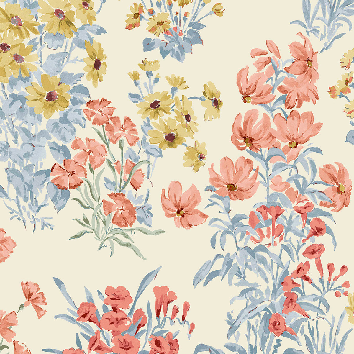 Laura Ashley Vliesbehang Megan Ochre Geel 10mx52cm