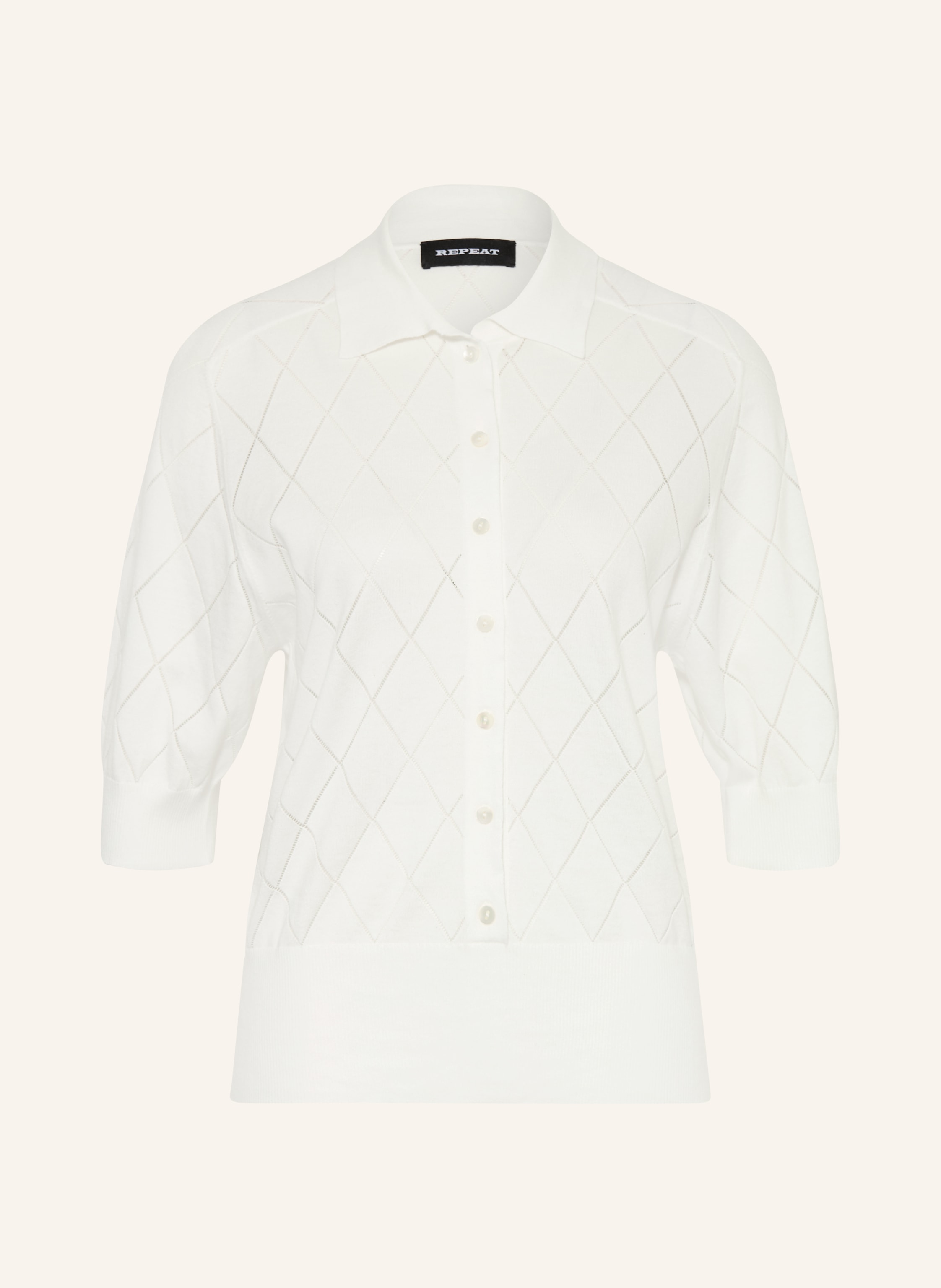 REPEAT Strick-Poloshirt