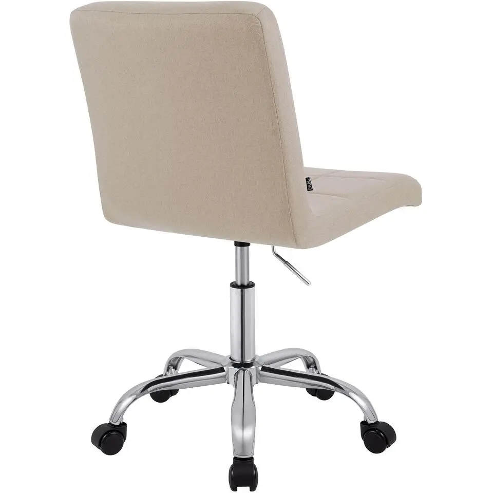 CLP Bureaustoel Darfield chroom Frame - Stof - creme