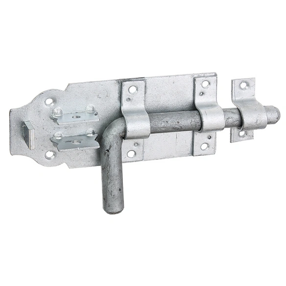 Bolzenriegel, aus rohstahl|stahl_verzinkt, 70 mm Breite, silberfarben