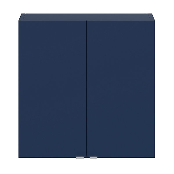Armoire de salle de bains faible profondeur bleu nuit mat l.60 x H.60 x P.15 cm, GoodHome Imandra