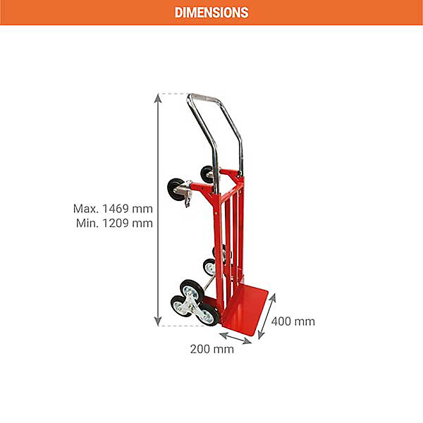 Diable chariot roues étoiles - Charge max 300kg - 219468/ETOILES