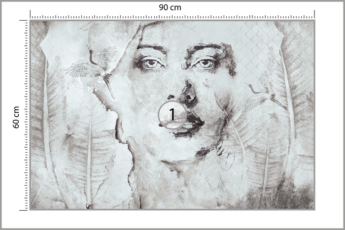 Fototapeta Kobiecy Portret W Stylu Vintage 90x60cm