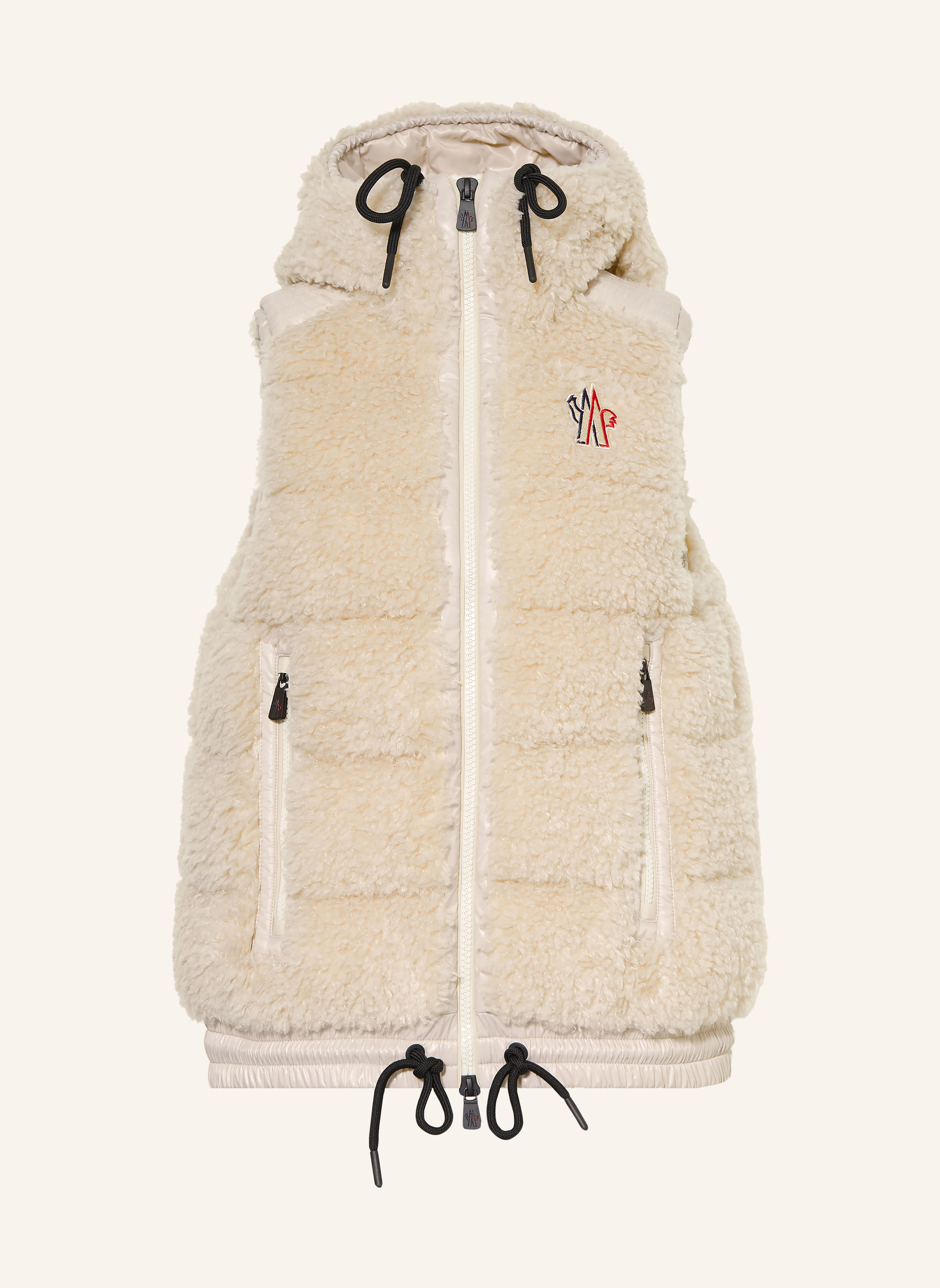 MONCLER GRENOBLE Daunenweste in Teddyfell-Optik