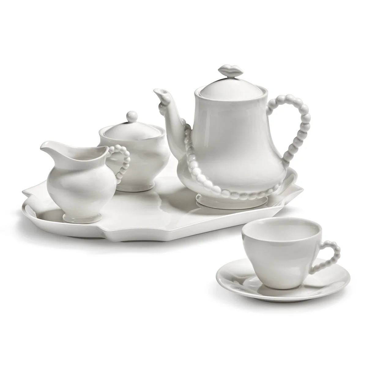 Serax - Perle Fine Tasse und Untertasse, weiß