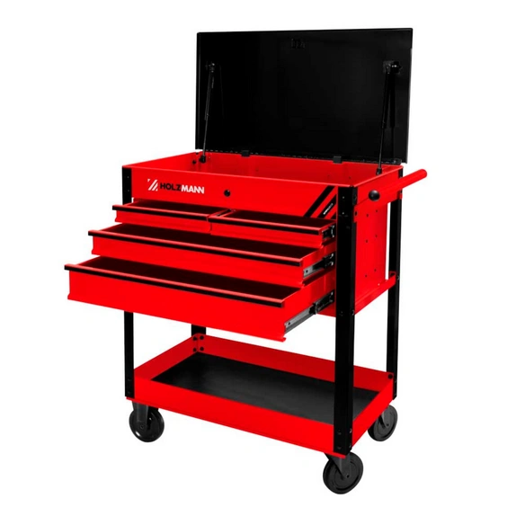 Werkstattwagen »WW862ECO«, rot, 4 Schubladen