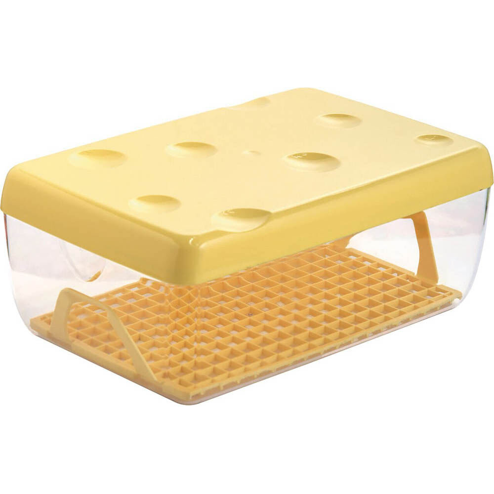 BoÎte à fromage avec couvercle transparente et jaune 3 L