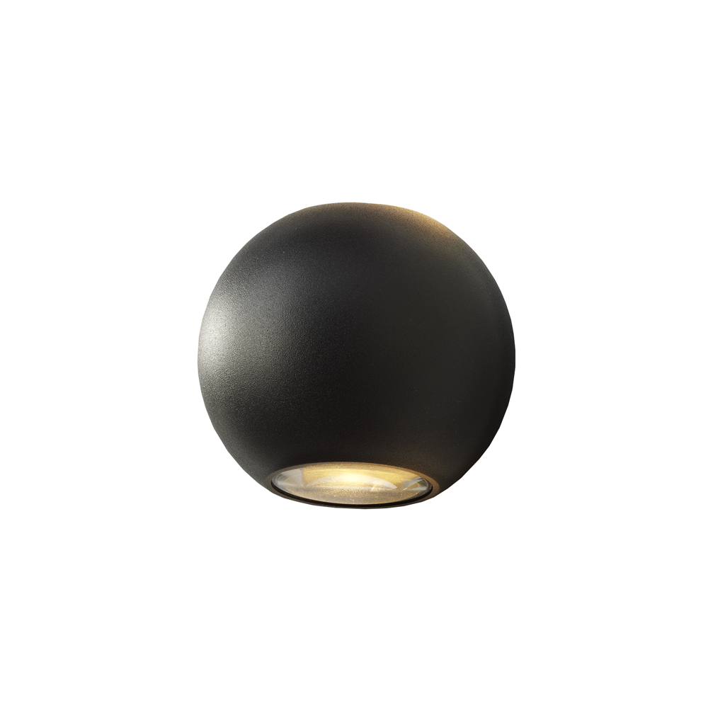 Artdelight wandlamp Denver - 2 lichts - 8.8 x 10  cm - zwart