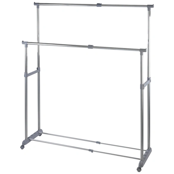 Kleiderständer »Twin Bars «, Metall, chromfarben/Grau