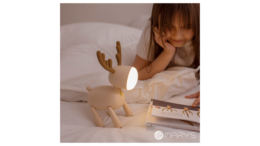 Lampka Mary's Jelonek LED silikonowa beżowa
