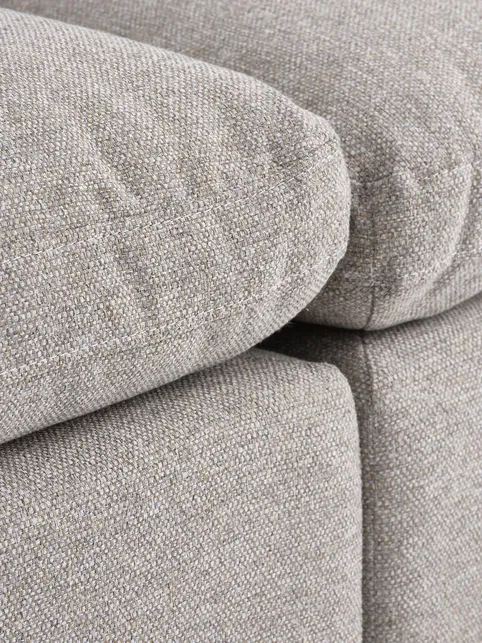 Modulsofa LYBY 5-pers. open-end sandfarvet stof