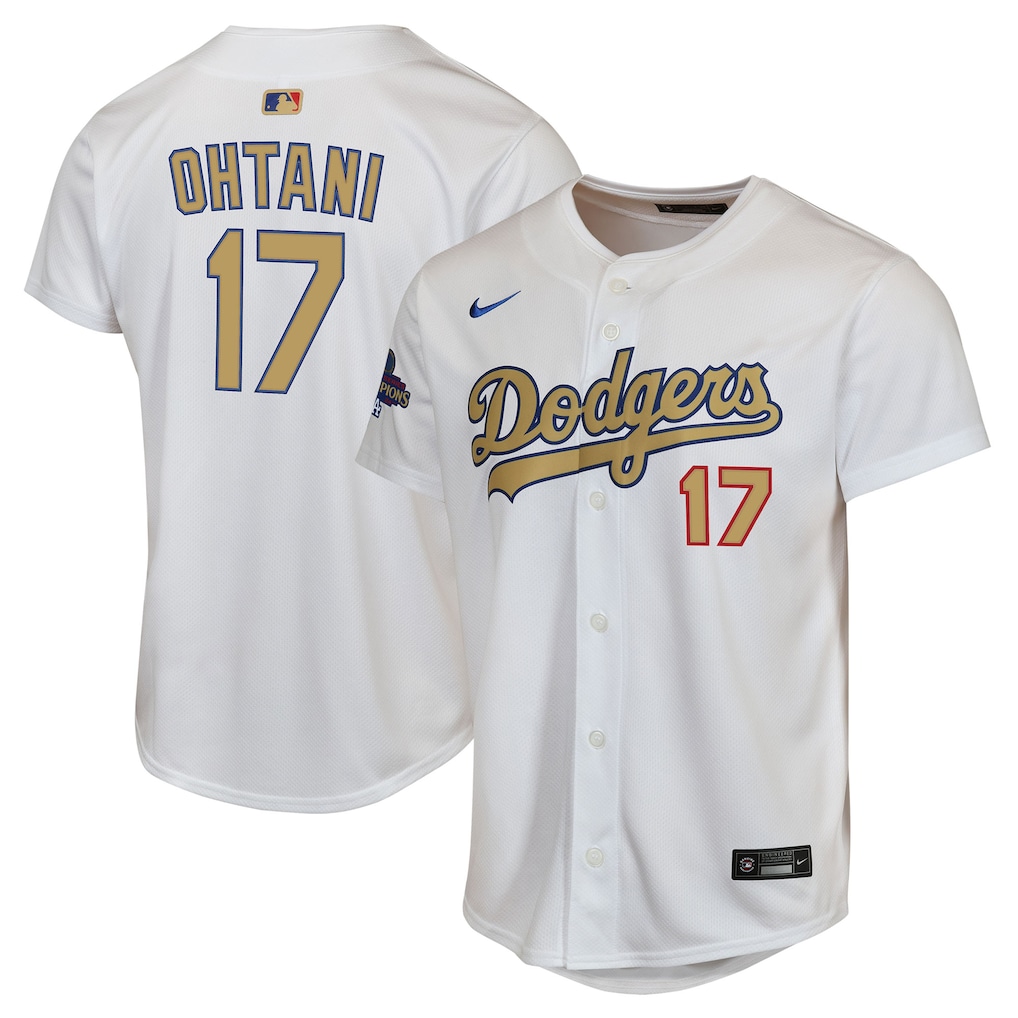 Shohei Ohtani Los Angeles Dodgers Nike Youth 2025 Gold Collection Limited Jersey - White
