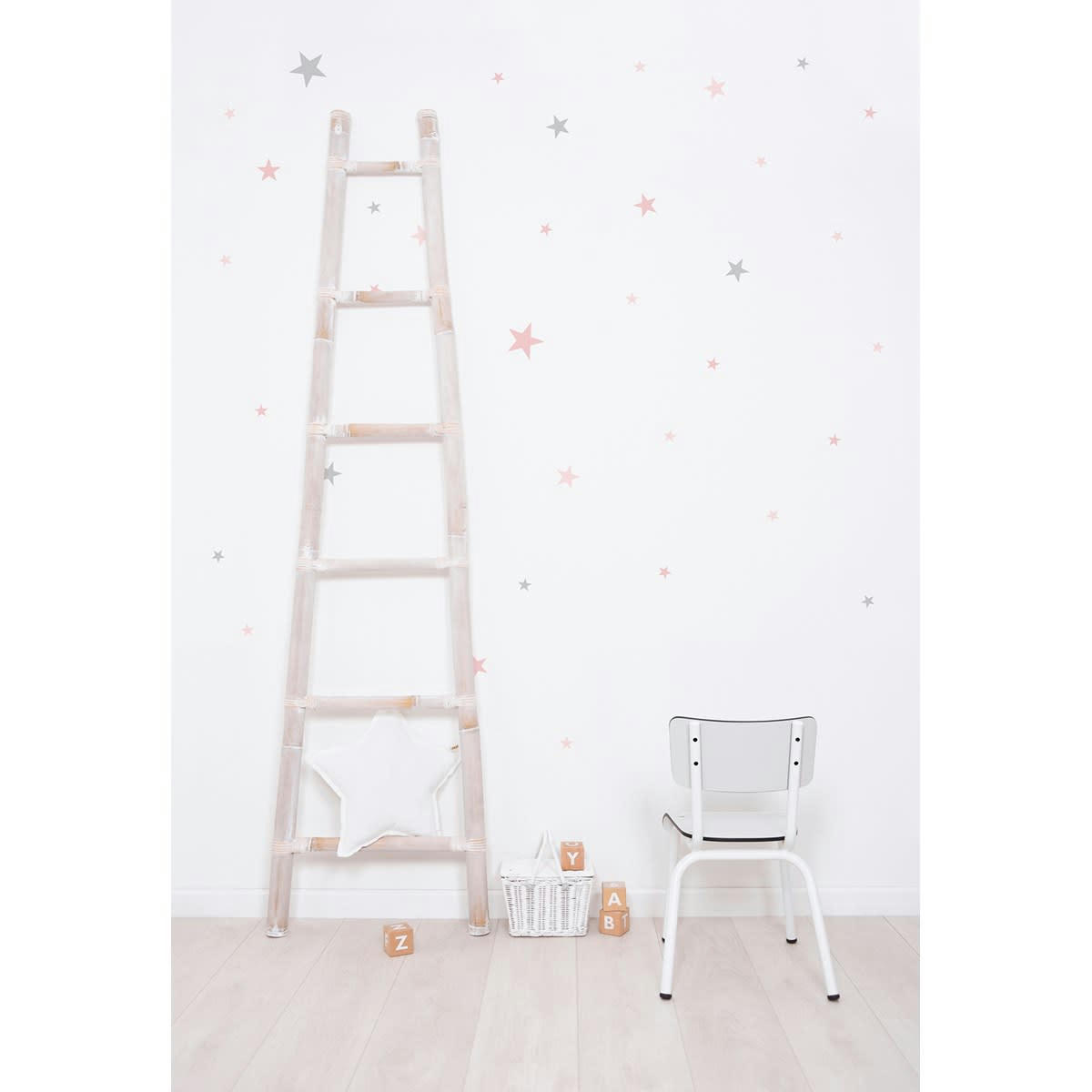 BASIQUE - Stickers étoiles en Vinyle mat Rose