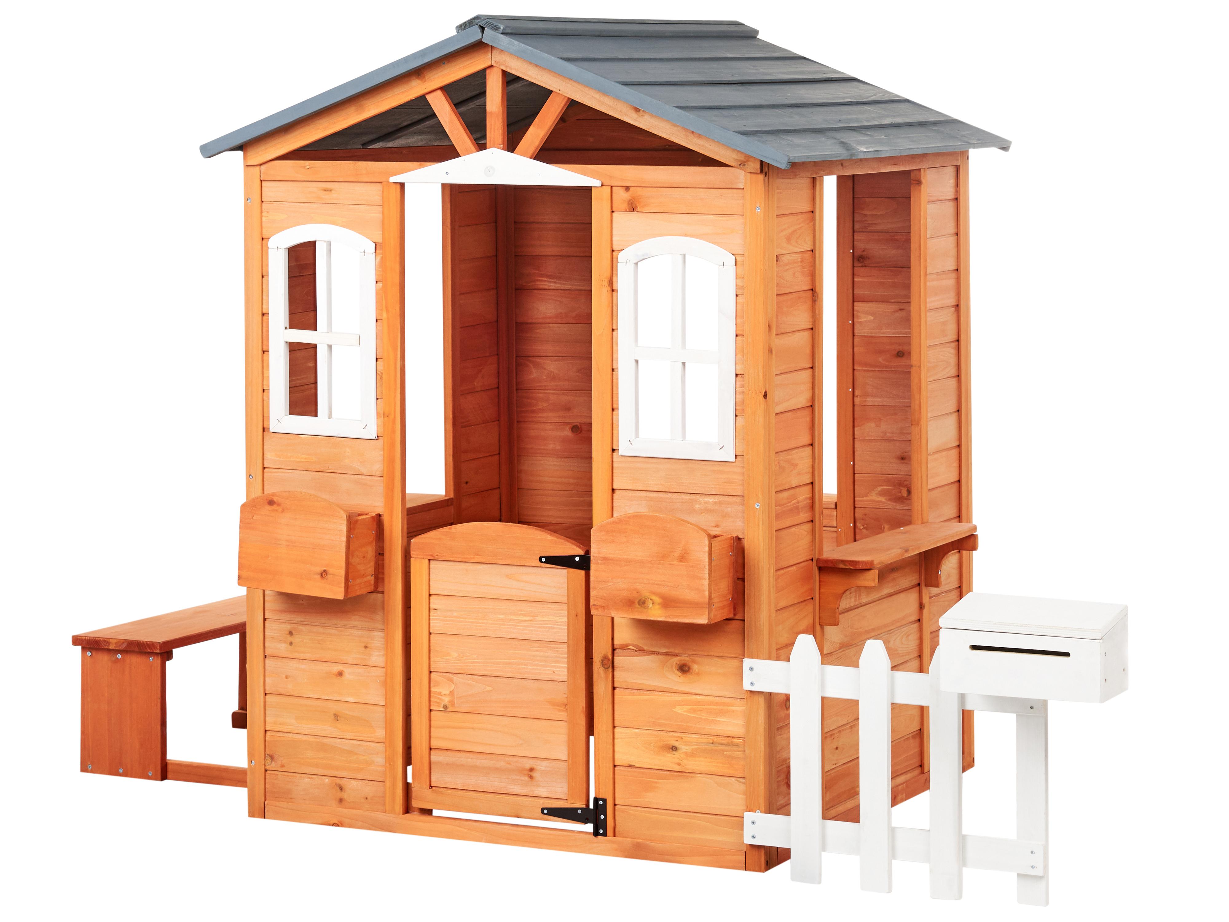 Garden Playhouse AMPELIKO Fir Wood Brown