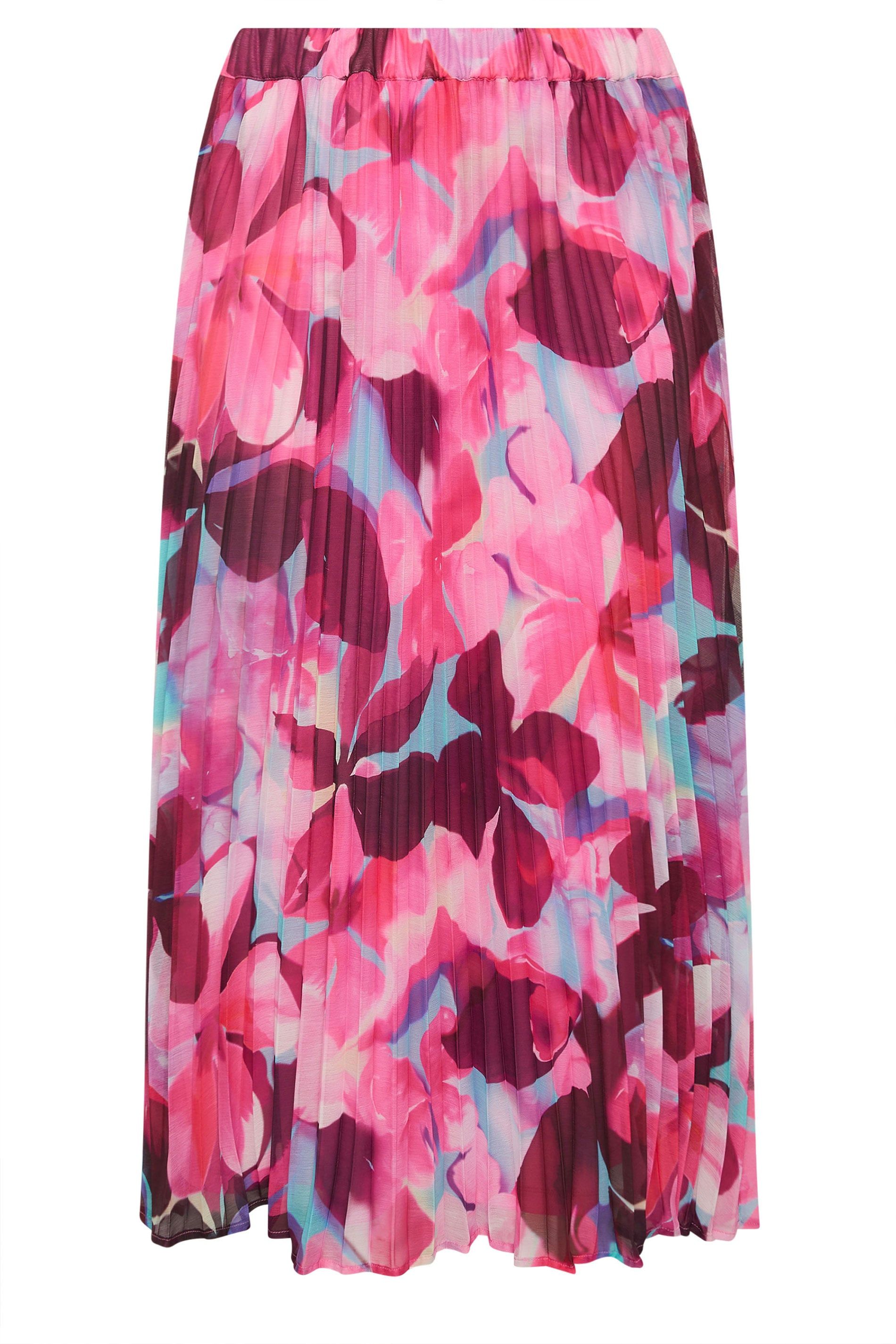 Yours Pleated Floral Skirt