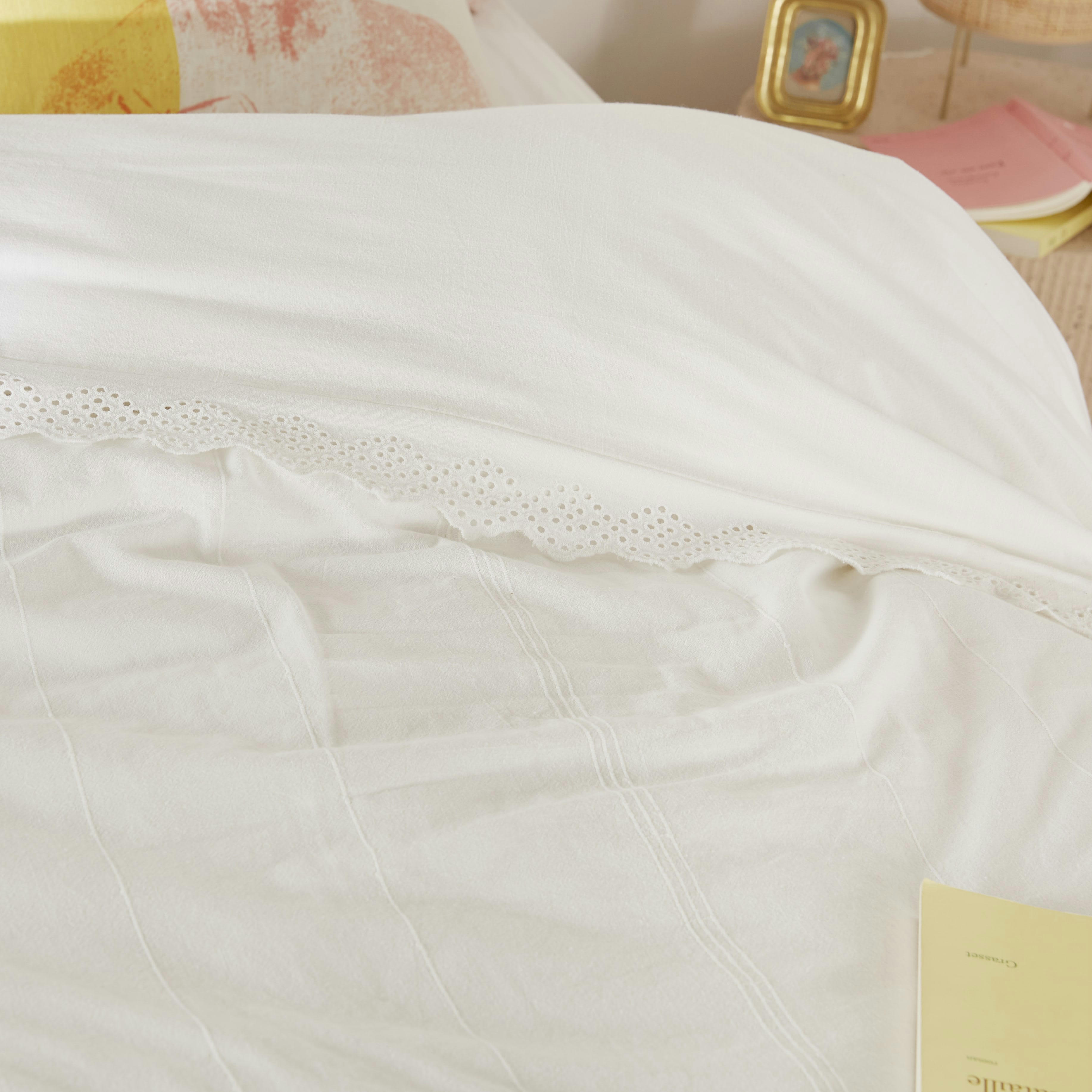 ELISABETH - Parure de lit en coton biologique écru 260x240