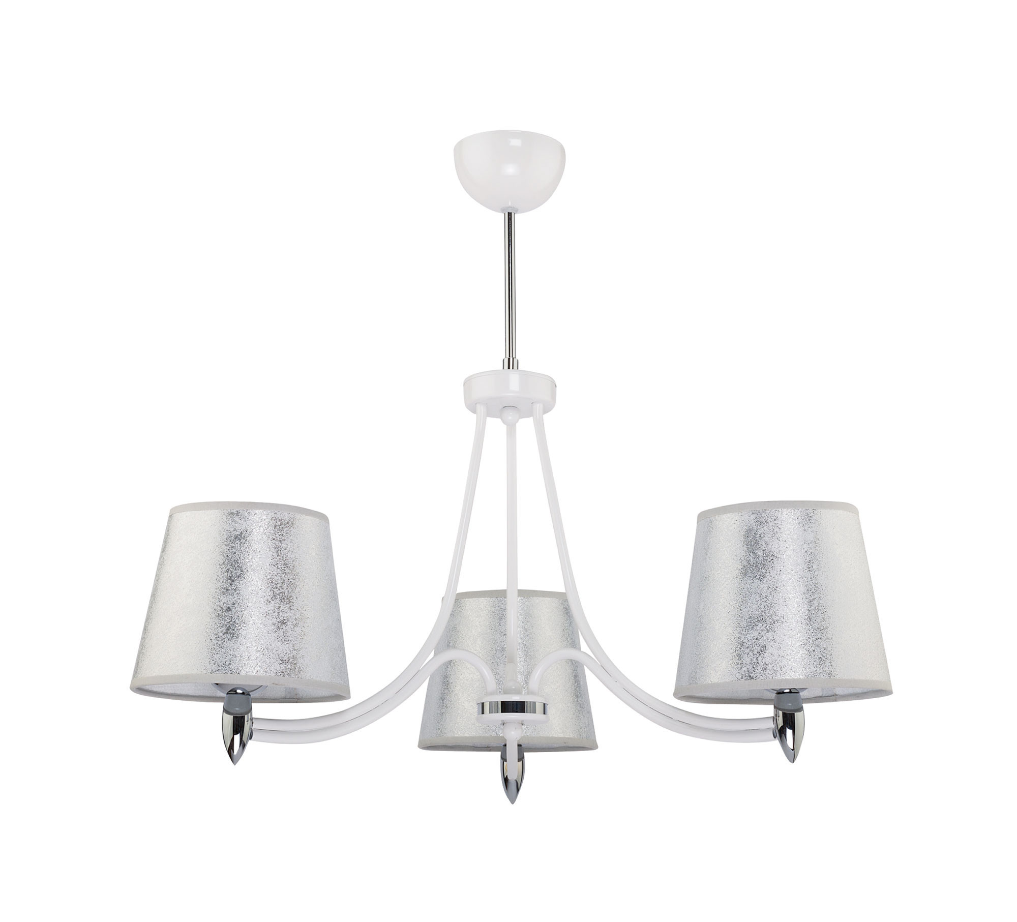 Lampa sufitowa OSKARbiało-srebrna 3xE27x15W IP20 Jupiter