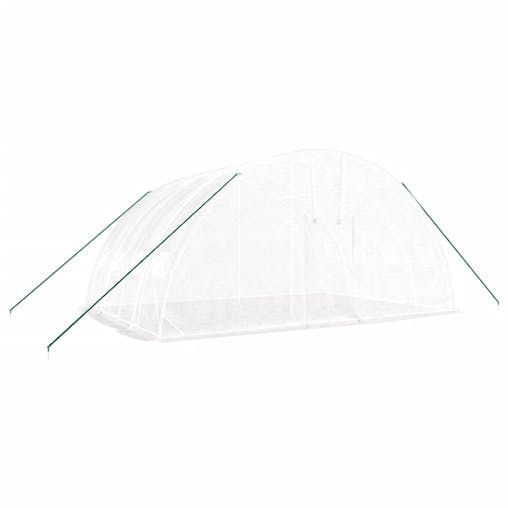 NNEVL Greenhouse with Steel Frame White 24 m&sup2; 6x4x2.85 m