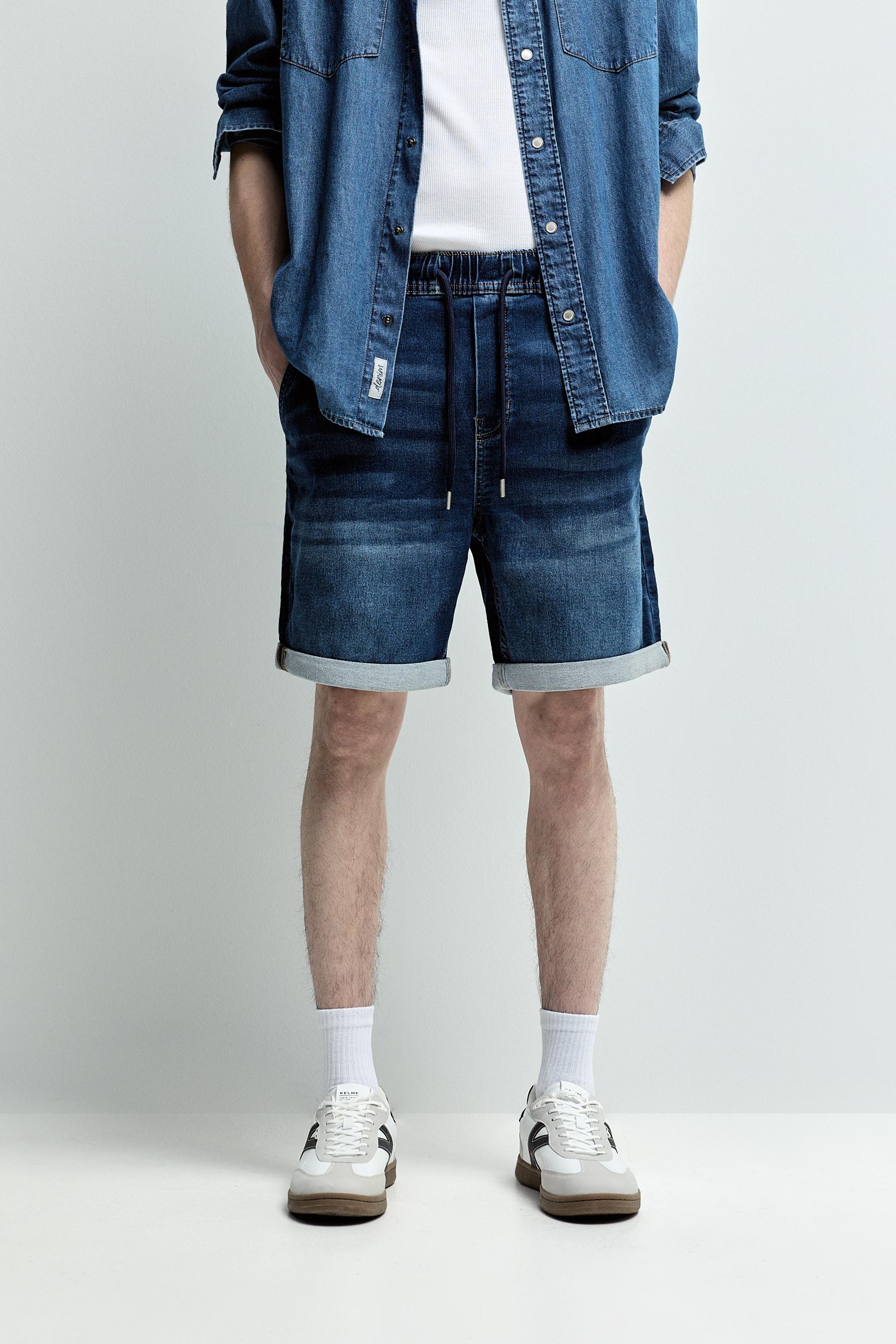 Bermuda denim jogger fleece