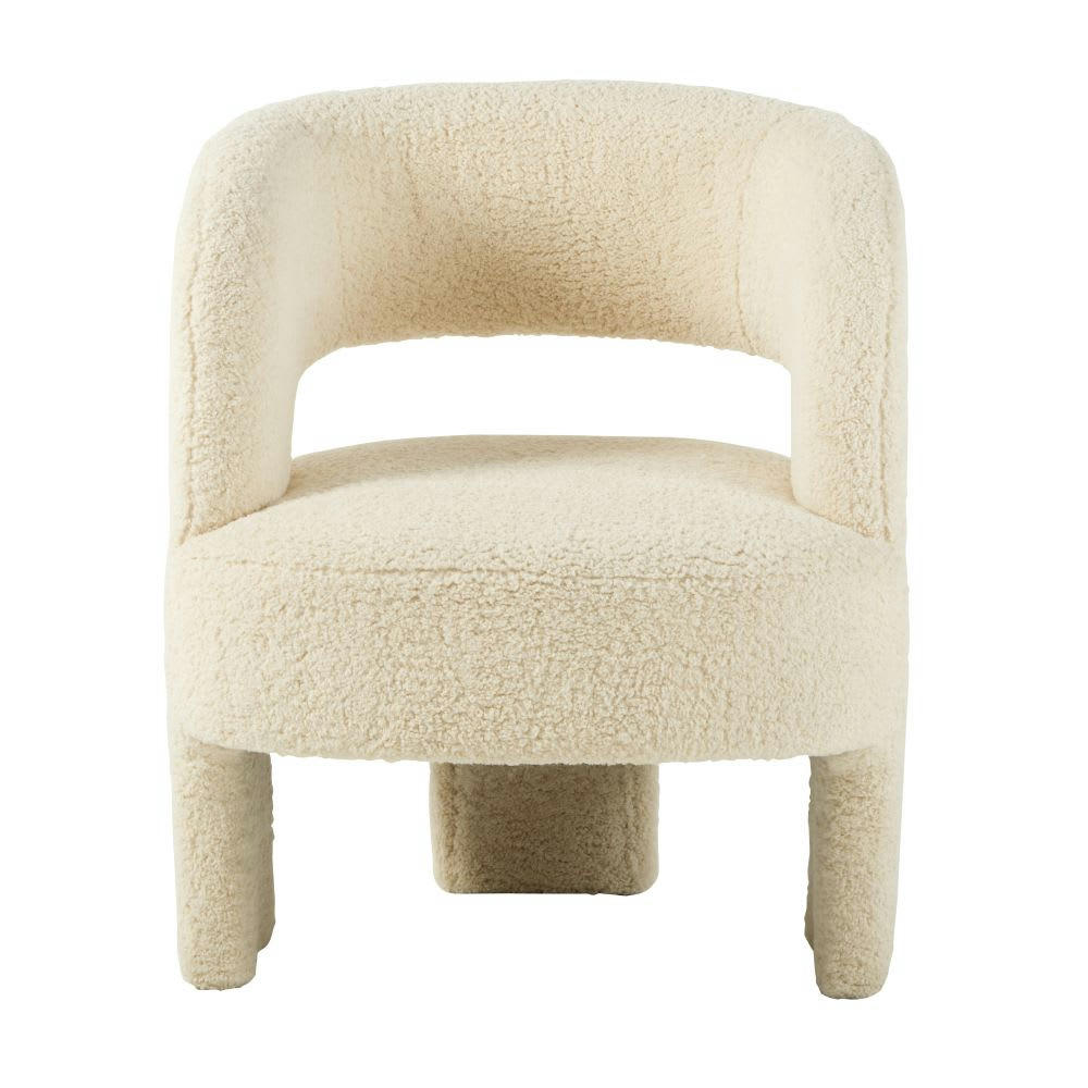 Sheep - Fauteuil tripode à bouclettes blanches