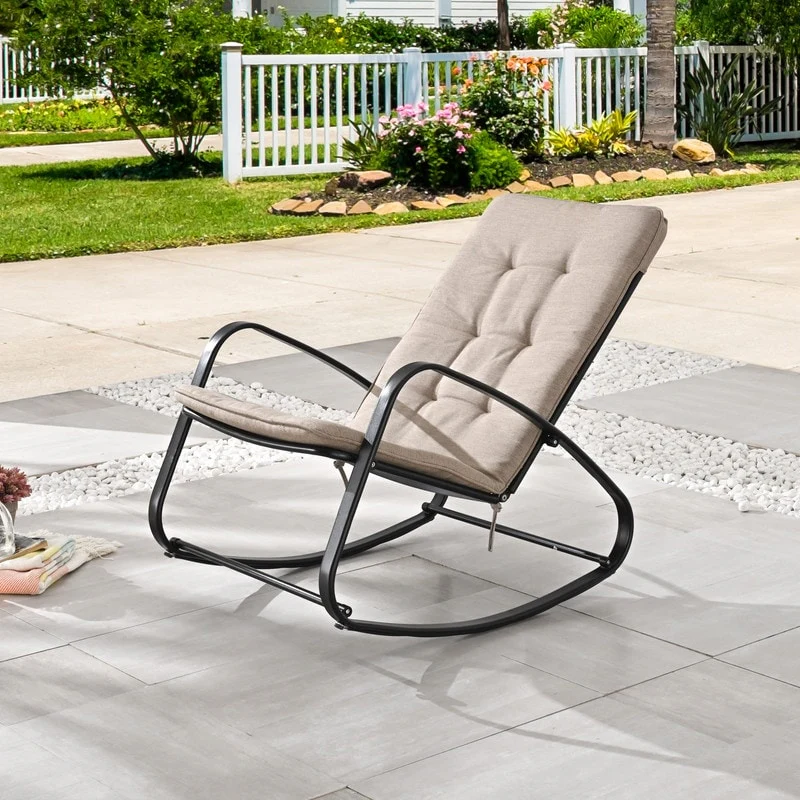 Patio Festival Indoor and Outdoor Rocker Chair with Cushion