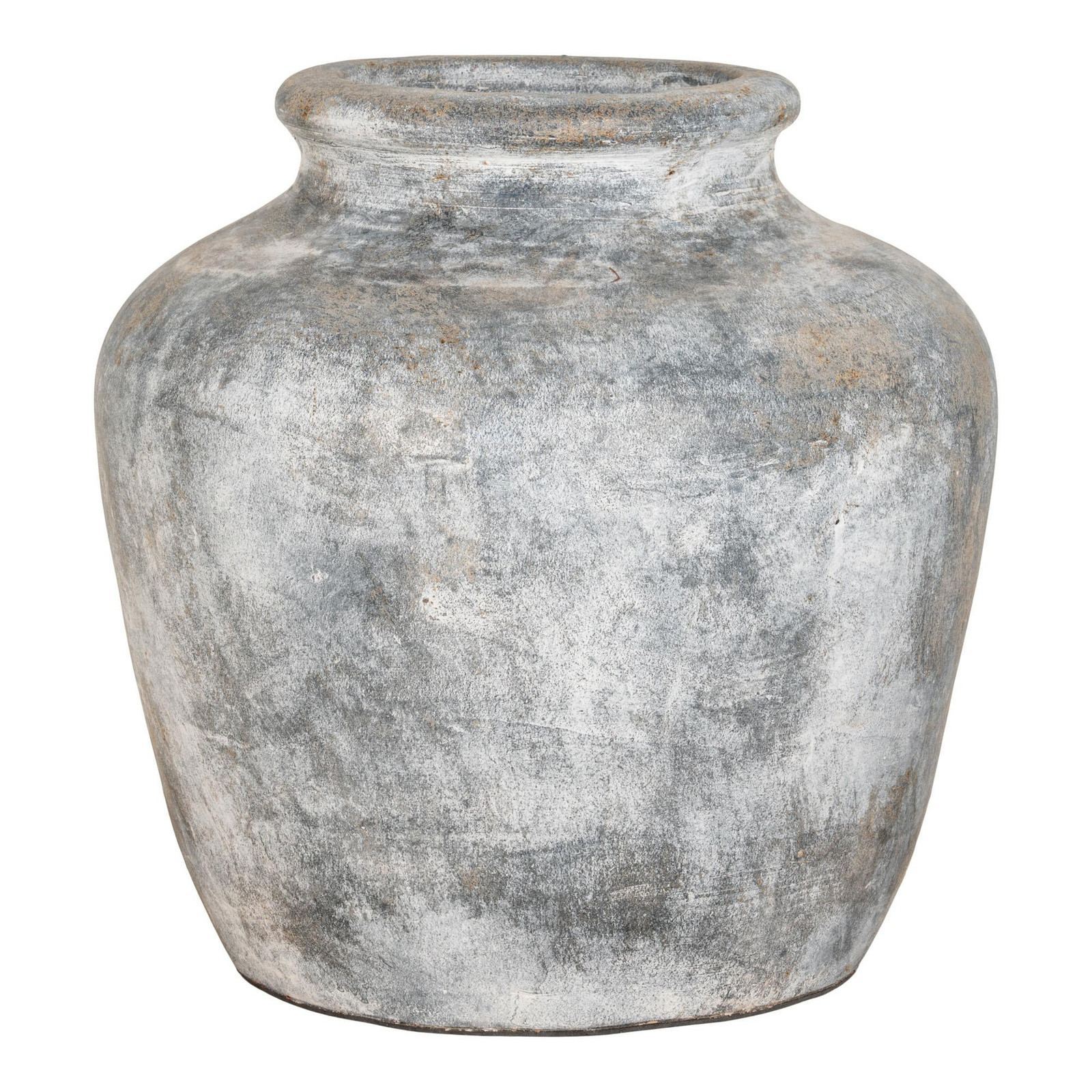 WAZON Santo Z CERAMICZNEJ TERAKOTY szary jasny surowy design