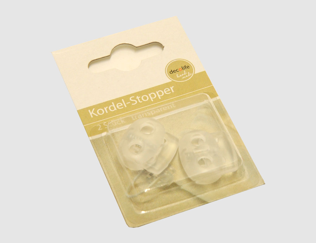 Kordelstopper groß transparent