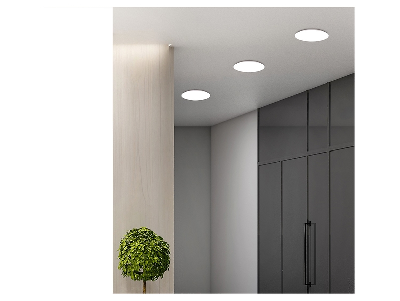 Plafon Mega LED metalowy biały