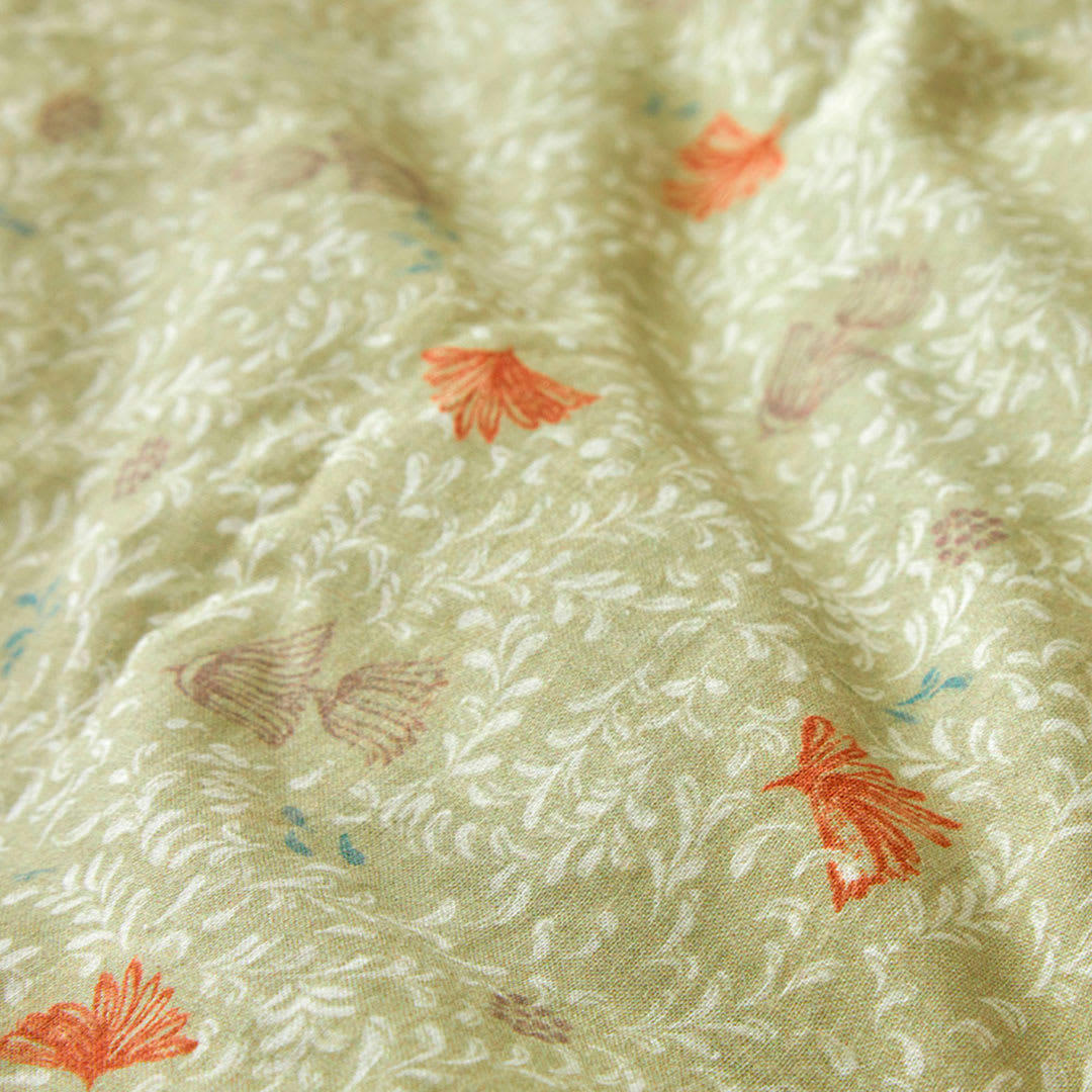 BIO INDIRA - Housse de couette li/coton organic jaune 140x200 cm