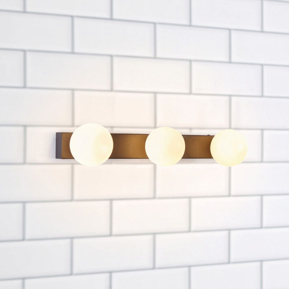VEGGLAMPE MARKSLÖJD MINI 3 LYSPÆRER SVART/HVIT