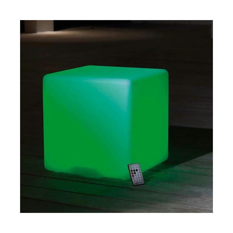 - Cube pouf  led et haut parleur 40 cm