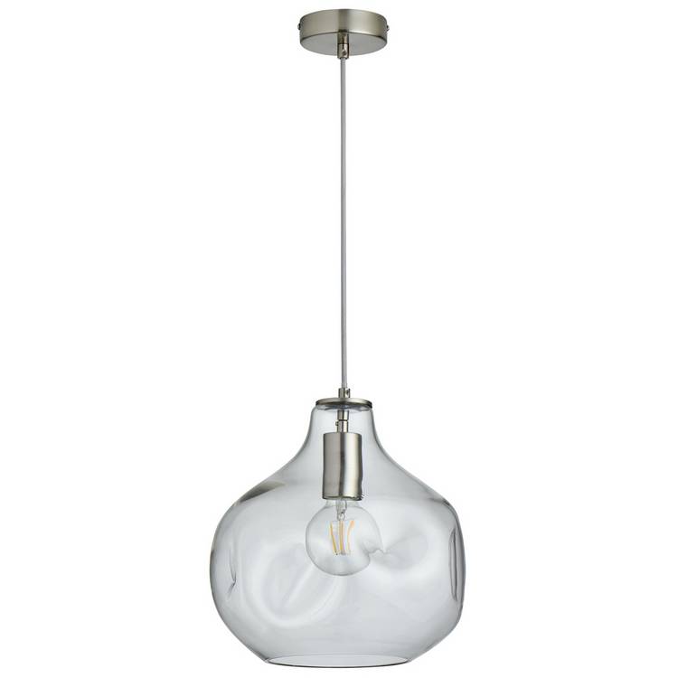 Habitat Ori Dimple Glass Pendant - Clear