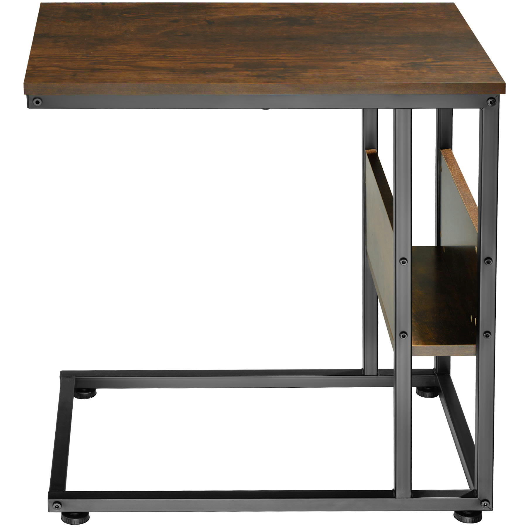 - Table d'appoint Style industriel Bois foncé industriel, rustique