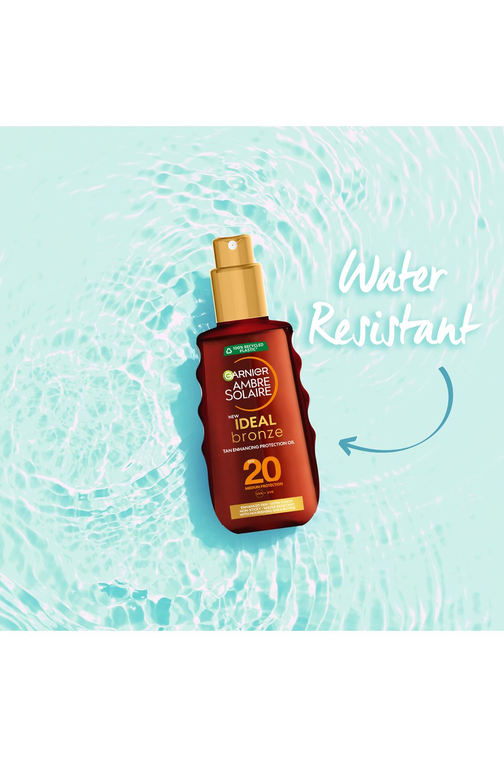 Garnier Ambre Solaire Ideal Bronze Protective Oil SPF20 Sun Cream Spray