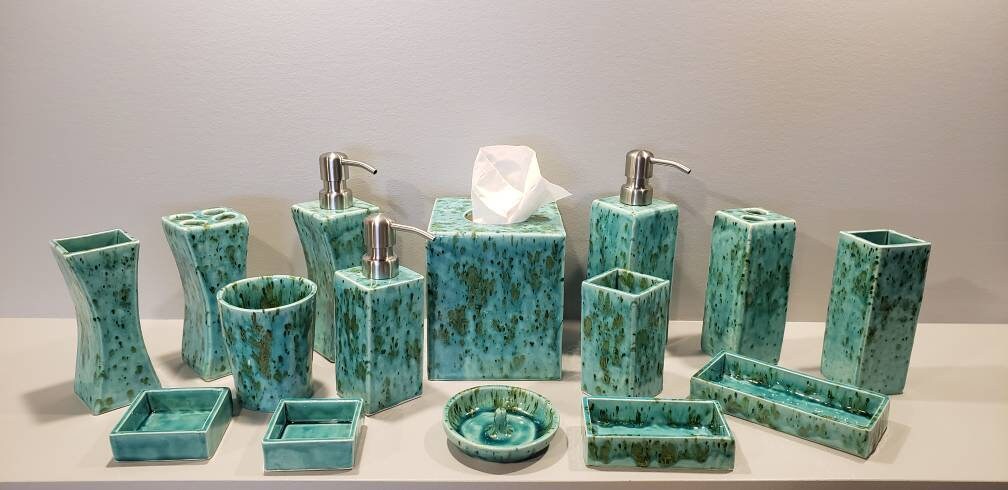 Square Tissue Box Cover Made to order Handmade Ceramics Pottery (many colors available)
