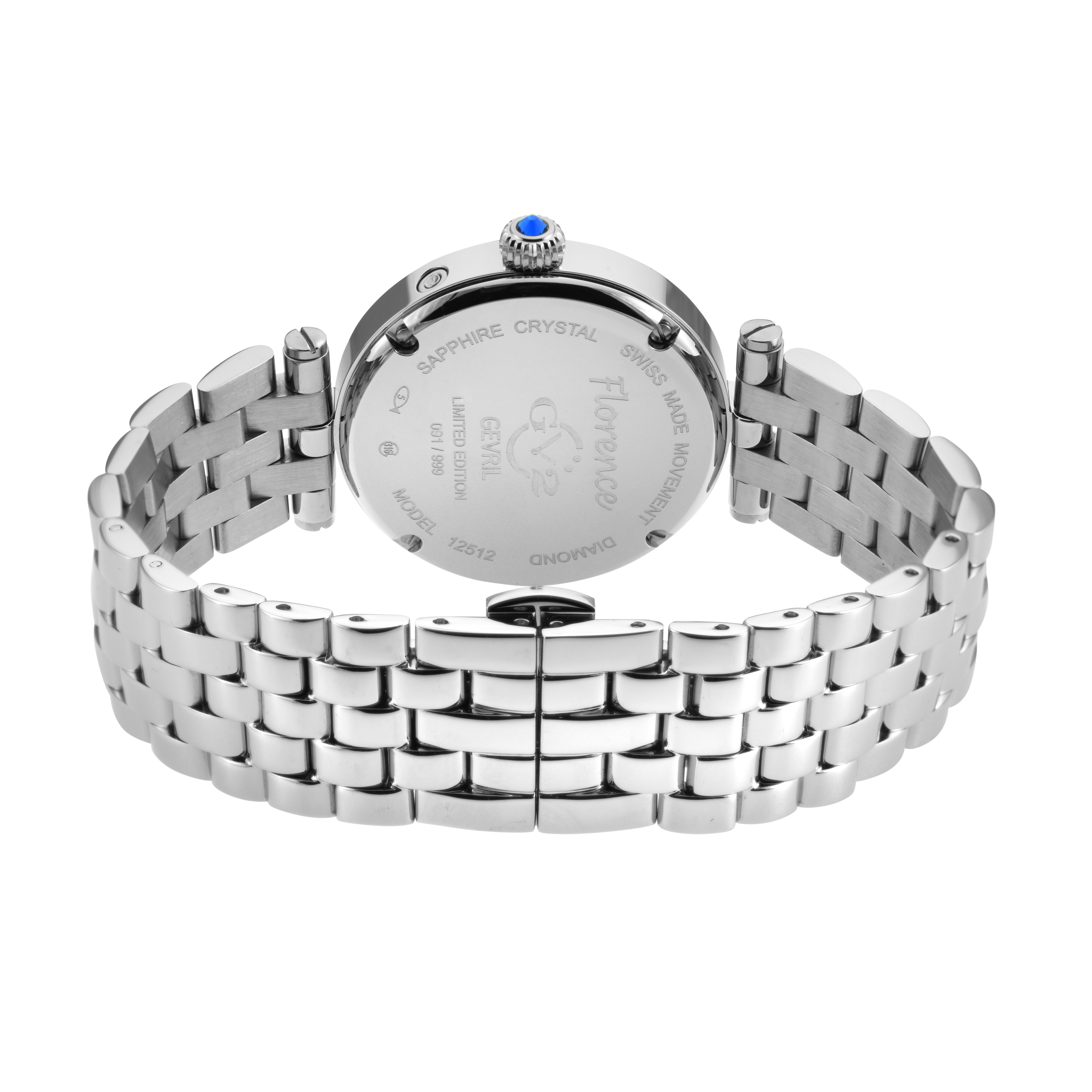 GV2 Florence Blue Mother of Pearl Dial 12512 Diamond Swiss Quartz Watch