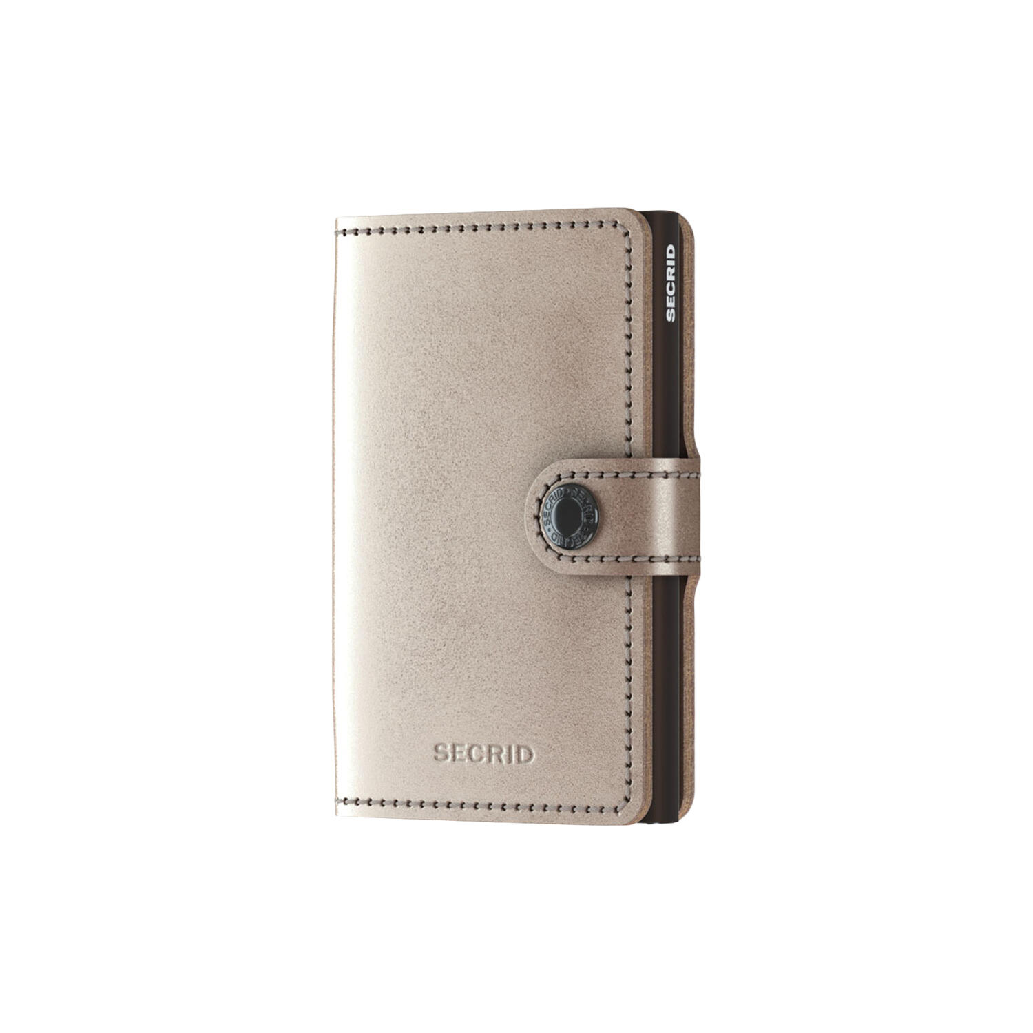 Miniwallet, metallic champagne/brown